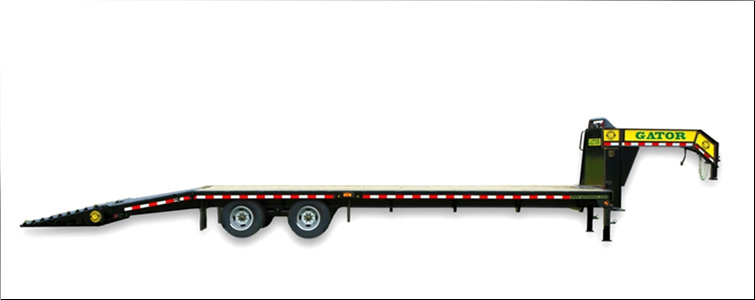 Gooseneck Flat Bed Equipment Trailer | 20 Foot + 5 Foot Flat Bed Gooseneck Equipment Trailer For Sale   Moore County, Tennessee